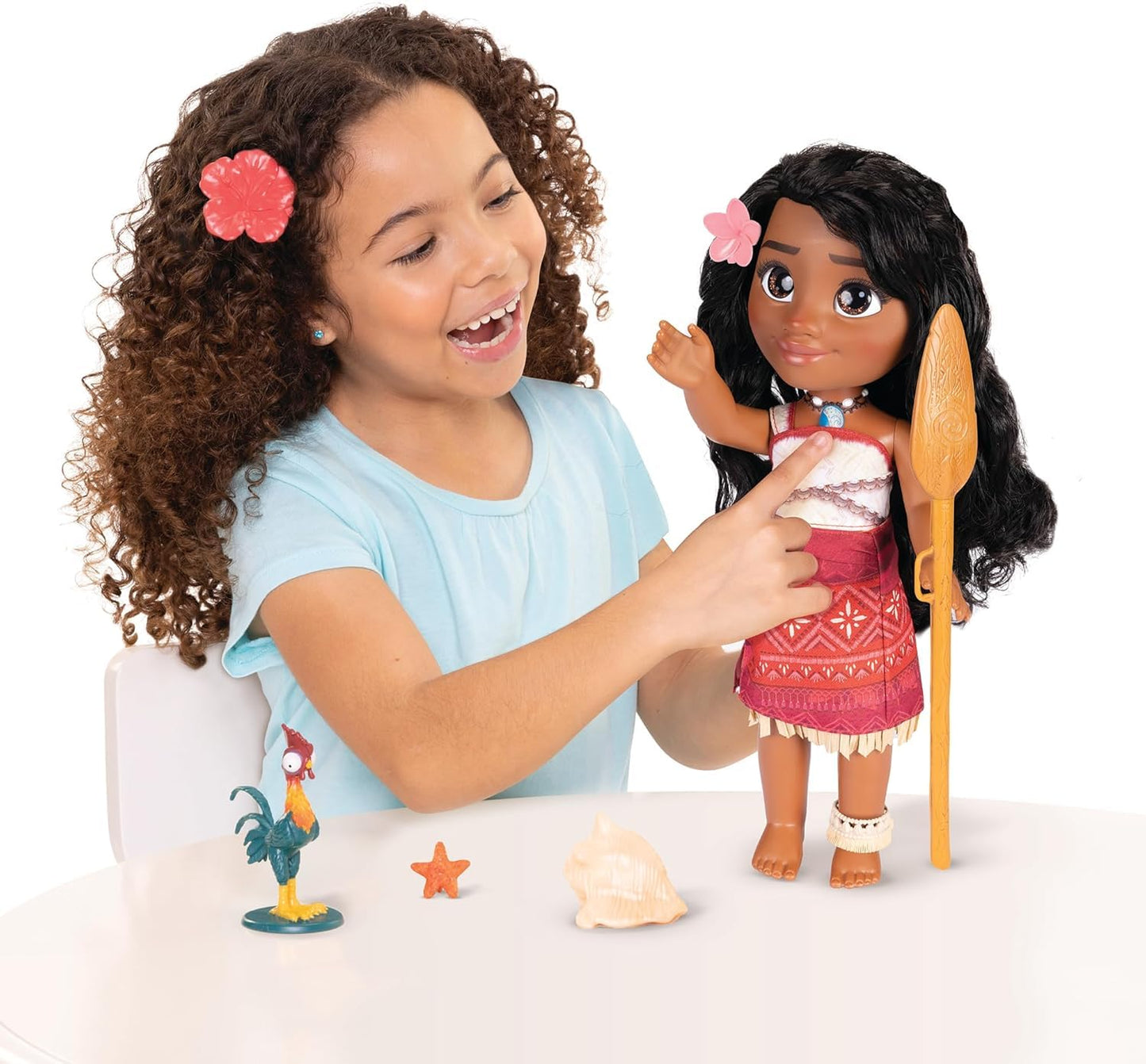 Oceania 2 Doll 38 cm Vaiana Singer with Her Clothes Inspired by The Animated Movie, Enriched with Precious Details, Her Eyes Shine