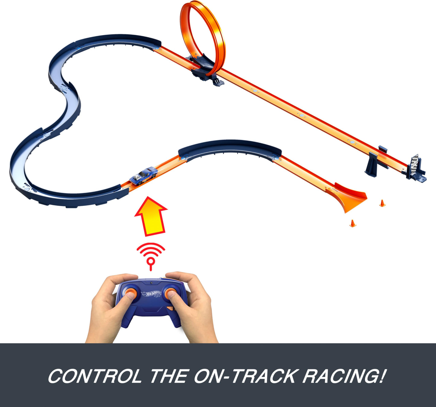 Hot Wheels RC Speed Challenge Track Set & Remote-Control Toy Car