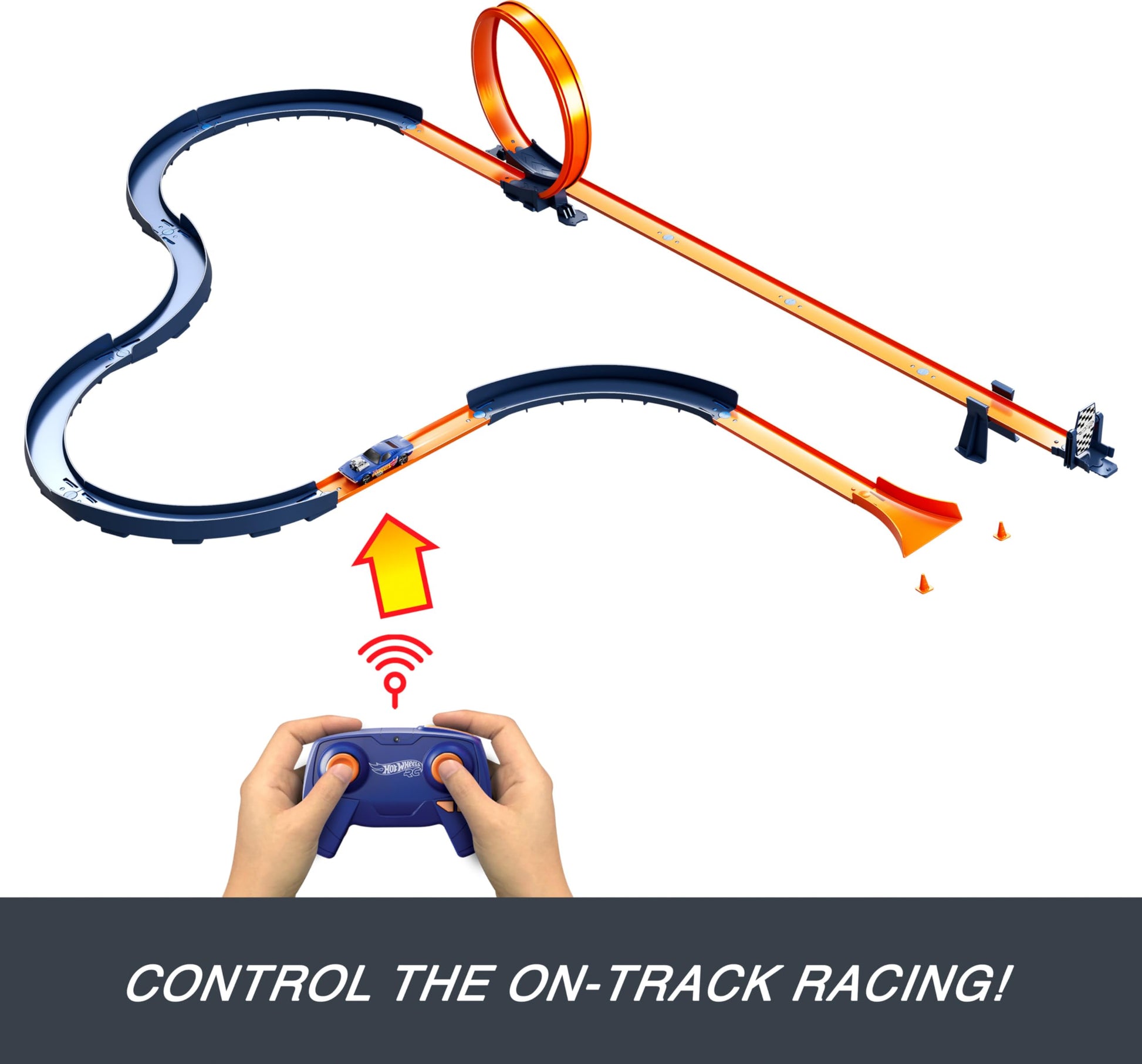 Hot Wheels RC Speed Challenge Track Set & Remote-Control Toy Car
