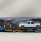 NewRay Toys 1:43 Chevy Silverado Pick Up Truck with Trailer and Dirt Bike