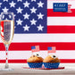 4th of July American Toothpick Flag,50PCS Cupcake Toppers,Independence Day Patriotic Cake Decorations