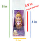 Amarina Packed in Clear Box for Gift Disney Princess Mini Poseable 3.5'' Doll Choose from All 11 Style Princess Characters (Aurora)