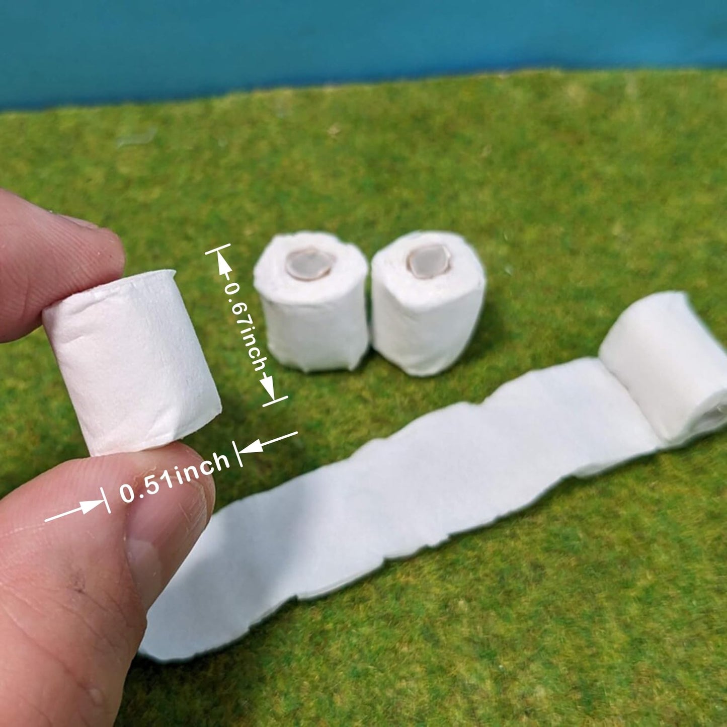 Miniature Toilet Paper Roll, Dollhouse Toilet Papers, Miniature Tissue Paper, mini Toilet Papers Rolls for Dollhouse, Kitchen and Bathroom Micro