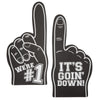 Okuna Outpost Black Foam Fingers - 9 x 17.5 in, 2 Pack - Number One Foam Finger for Sports Props & Football Party Favors