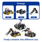 Robotics for Kids Ages 12-16, ACEBOTT 4 in 1 Smart Robot Arm with 5DOF + Tank Car, STEM Toys Coding Kit Compatible with Arduino & Scratch, App