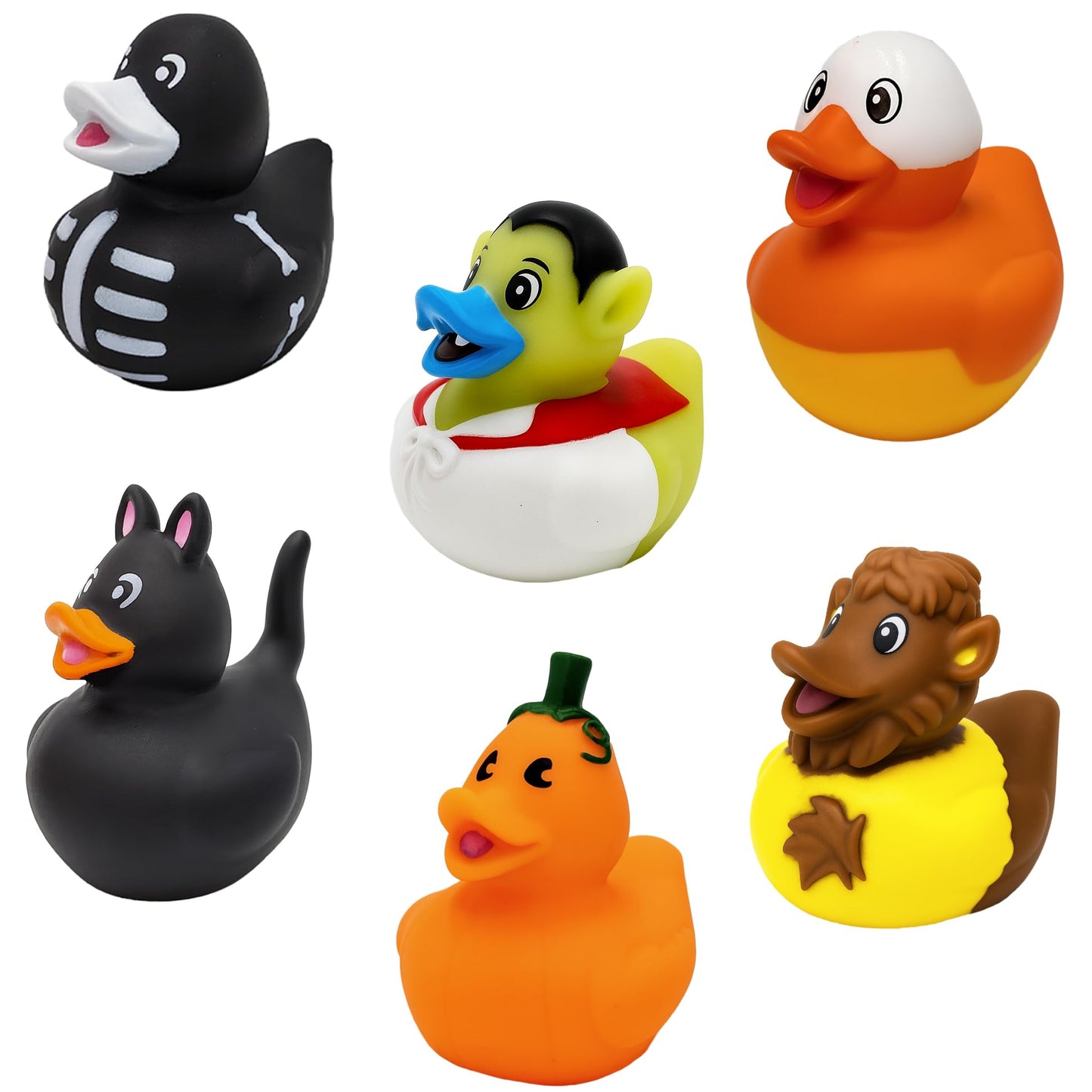 100 Halloween Rubber Duck Toy Duckies for Kids, Fun Bath Birthday Gifts Baby Showers Summer Beach and Pool Activity, 2" (100-Pack)