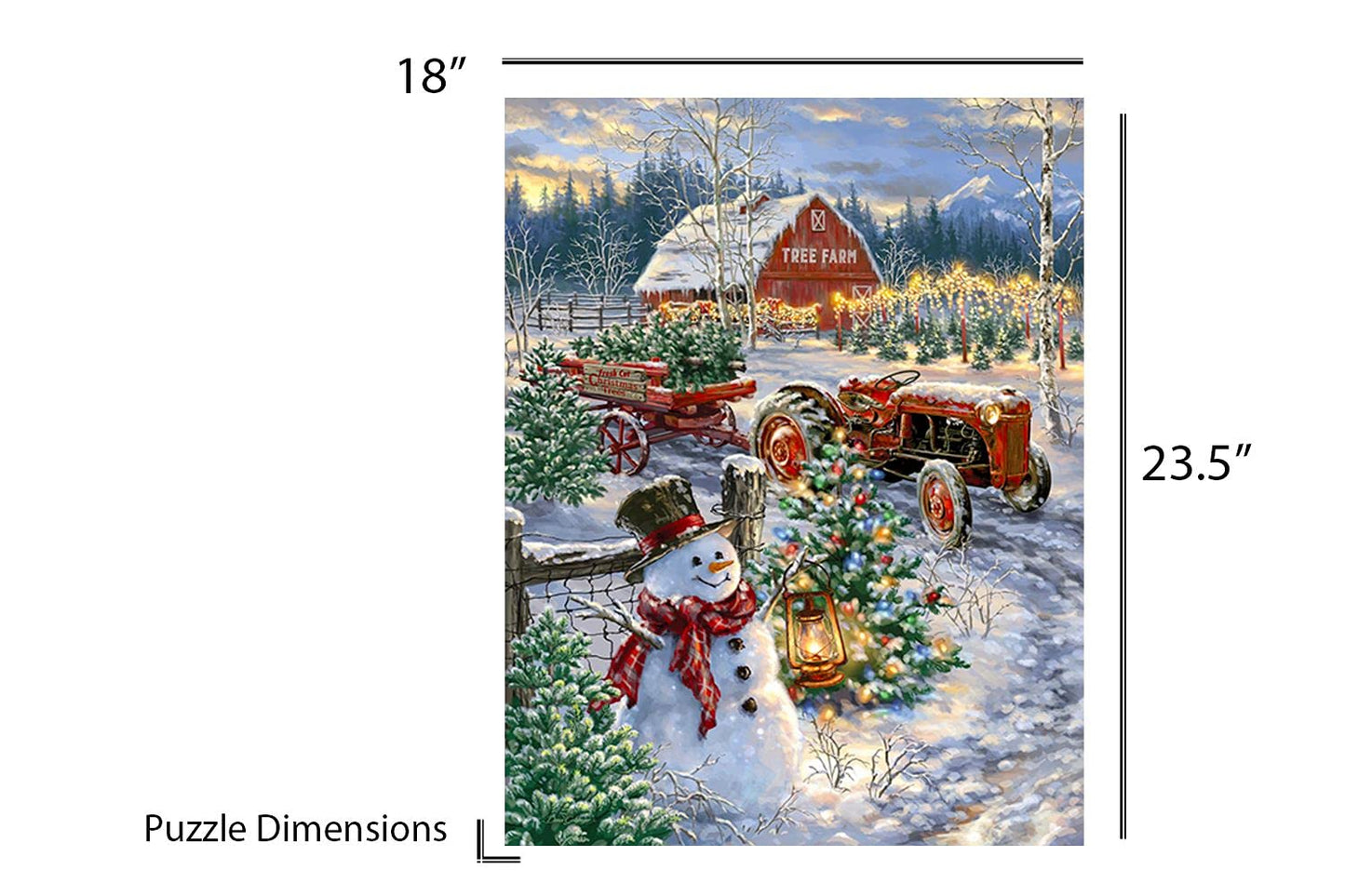 Springbok Christmas Tree Farm 500 Piece Jigsaw Puzzle for Adults