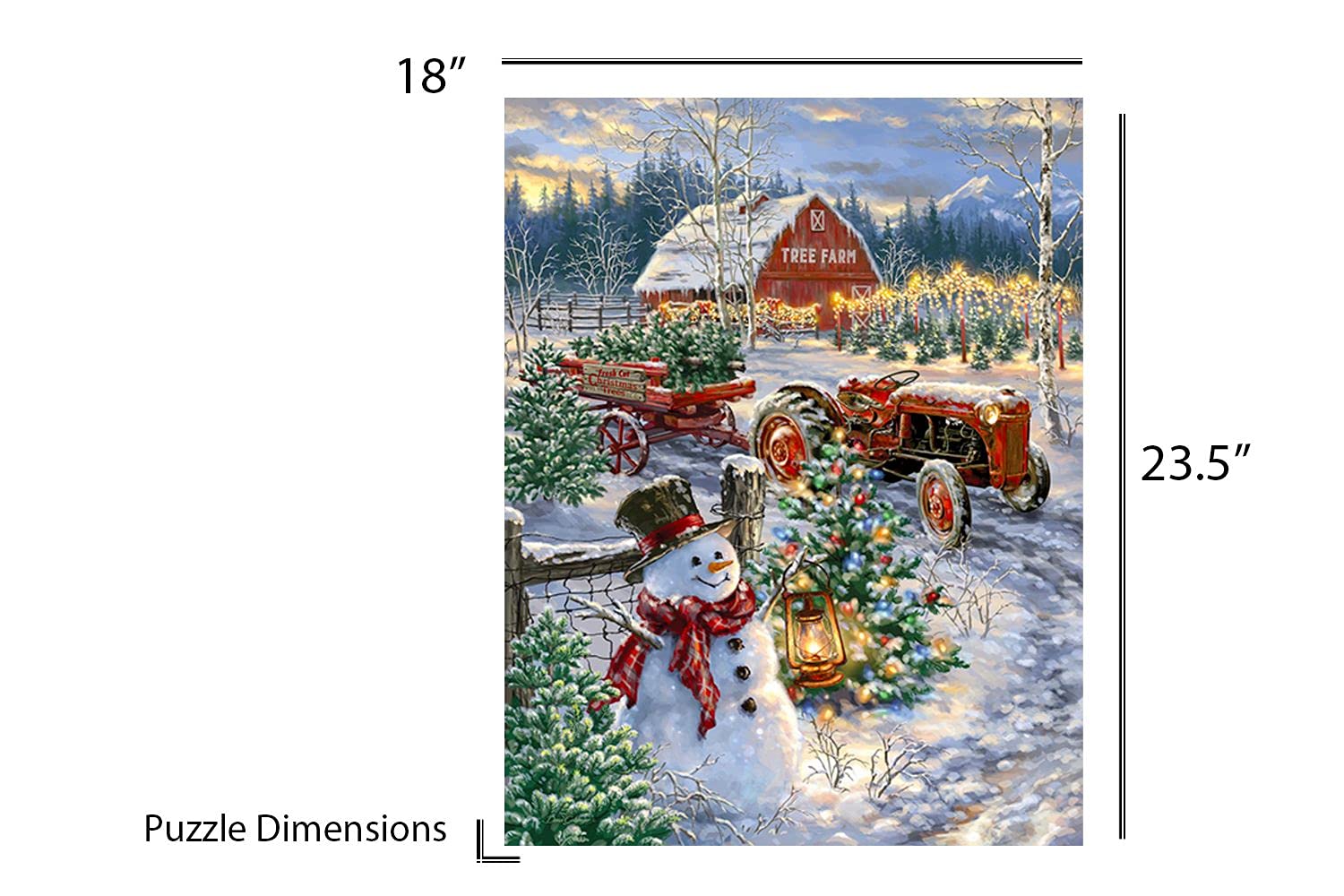 Springbok Christmas Tree Farm 500 Piece Jigsaw Puzzle for Adults