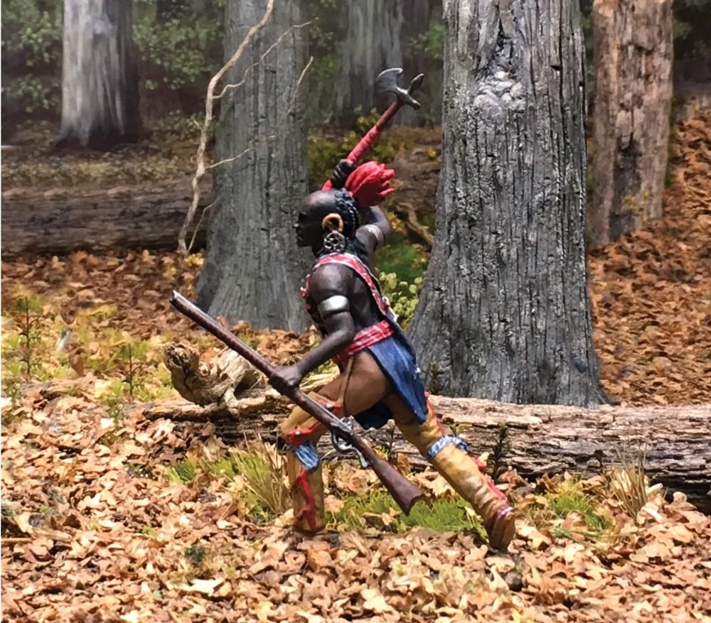 W. Britain Woodland Indian Attacking with Trade Axe 1:30 Scale Metal Figurine