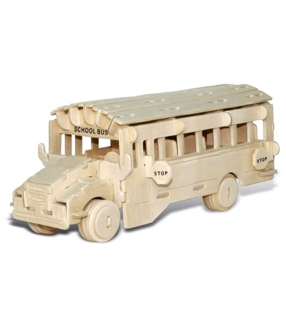 Puzzled, Inc. 3D Natural Wood Puzzle - School Bus