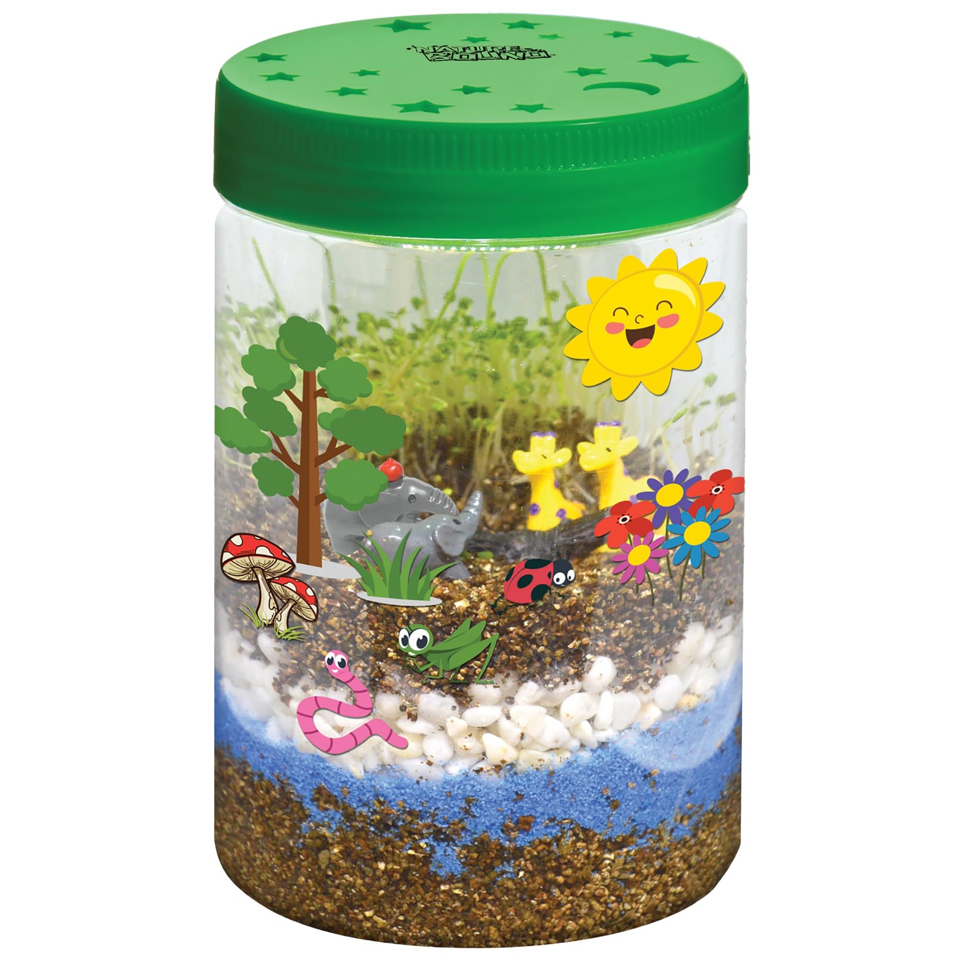 Nature Bound Light-Up Terrarium Kit with LED Light for Kids - Includes Puppy Animal Theme - STEM Science Kit for Boys & Girls - Plant Gardening Gifts