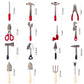 SAMCAMI Miniature Tools for 1/12 Scale Dollhouse Accessories, Miniature Garden Accessories, Dollhouse Miniatures, 16 Pieces (No.1)
