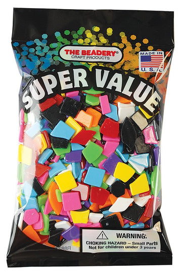 The Beadery Plastic Mosaic Pieces, 10-20mm, Multi