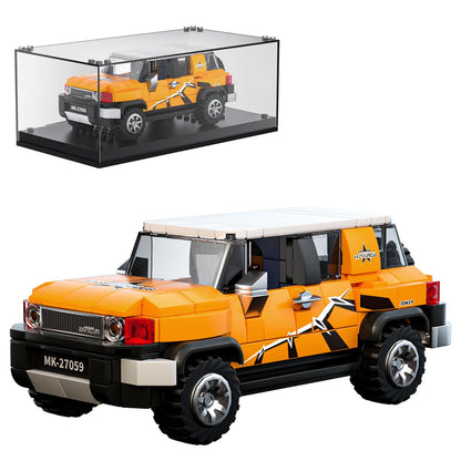 Mould King Speed Champion SUV Building Toys with Display Case, 27059 Model Car Kits, Race Car Building Kit for Adults Kids 8+ (414PCS)