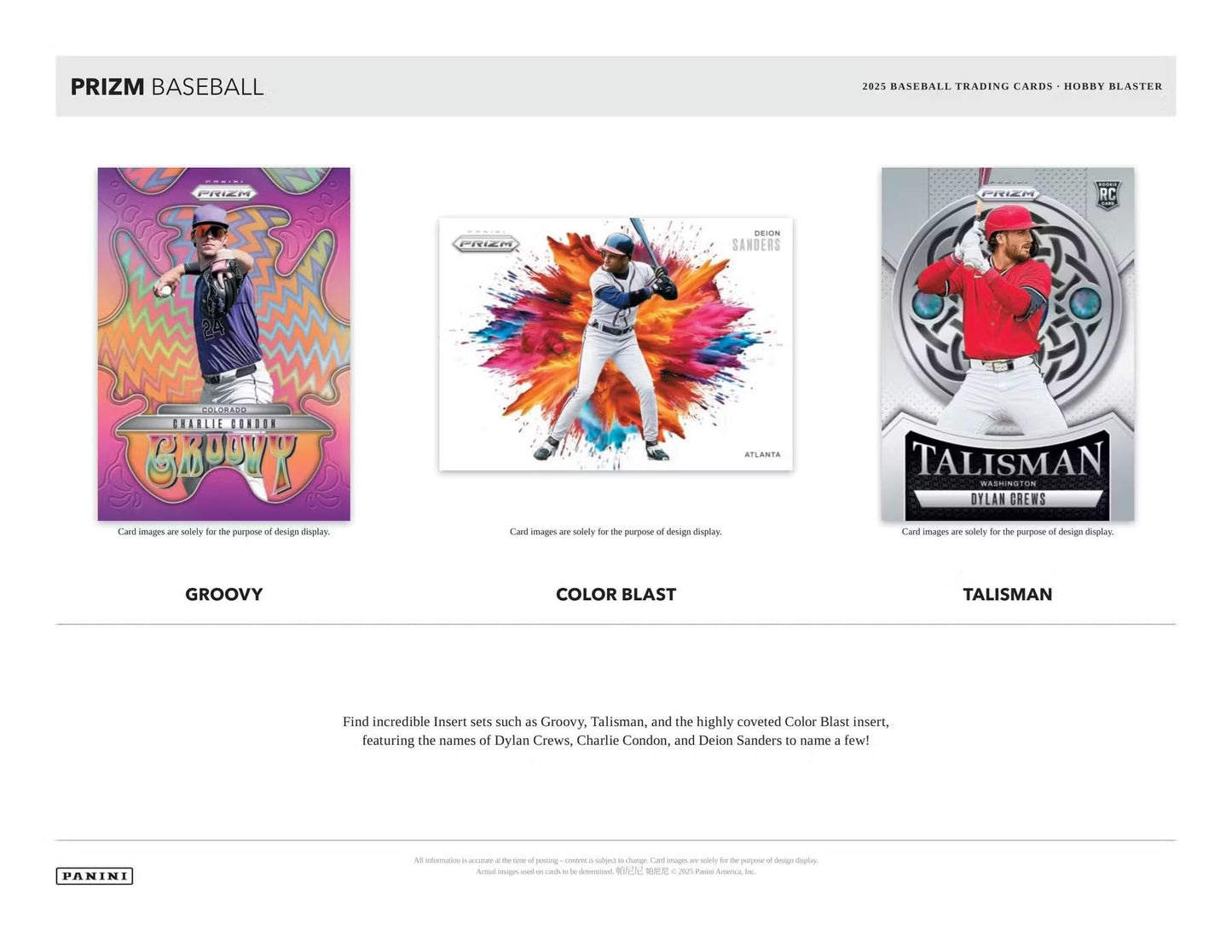 2025 Panini Prizm Baseball 6-Pack Hobby Trading Card Blaster Box (Find 4 Exclusive Ice Parallels Per Box)