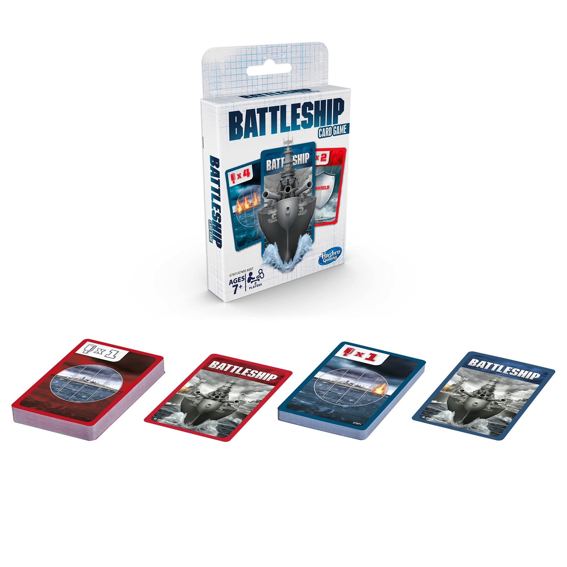 Hasbro Gaming Battleship Card Game for Kids, 2 Players Strategy Game Brown/a, Fun Summer Activities, Vacation Travel Essentials, Ages 7+