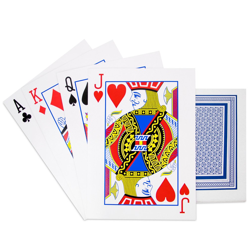 MIDWAY MONSTERS Super Jumbo Oversized Playing Cards | 8.25 x 11.75 Inch | Giant Poker Deck | Extra Large Party Decorations & Game Night Cards