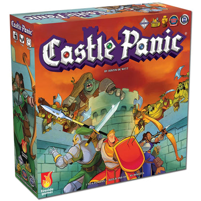 Fireside Games Castle Panic 2nd Edition | Cooperative Family Strategy Board Game with Monster Defense Card Trading and 3D Towers | Fun Adventure