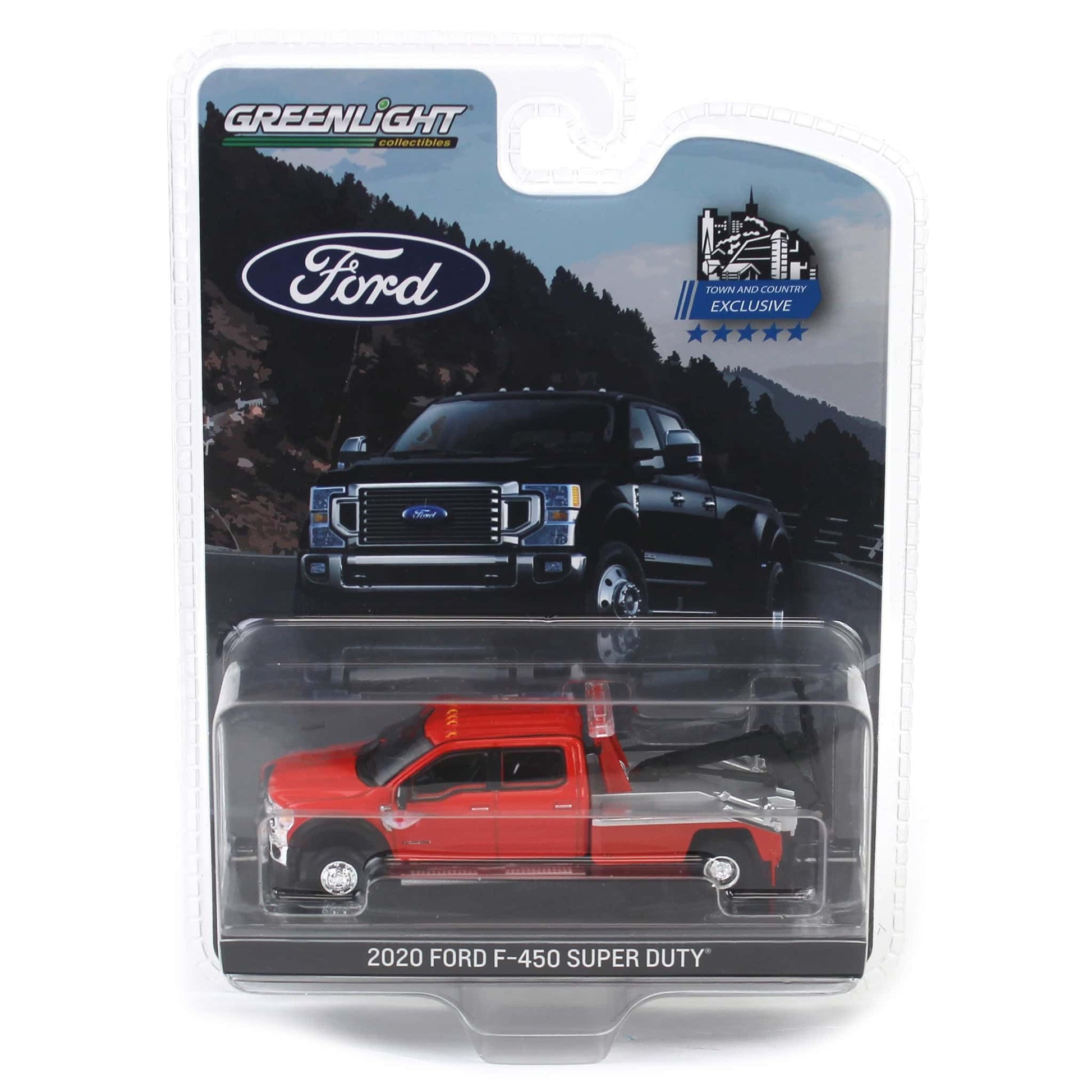 Truck 1/64 2020 F-450 Super Duty Dually with Wrecker Bed Red Exclusive 51398-B