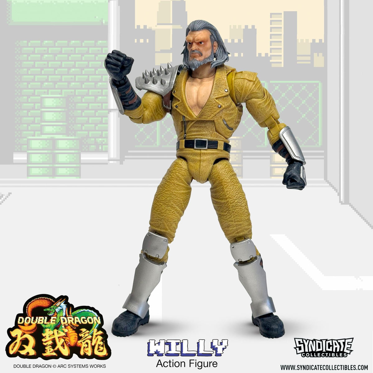Toynk Double Dragon Willy 7-Inch Deluxe Articulated Action Figure with Accessories