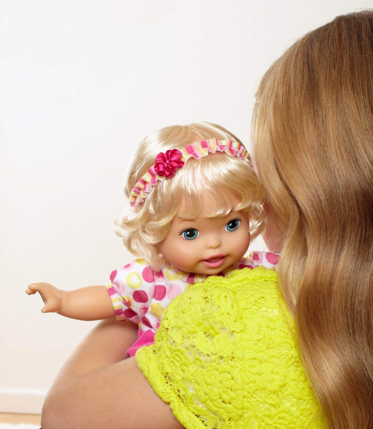 Mattel Little Giggle Mommy Laugh and Love Baby Doll w/ Carrier | Y6680