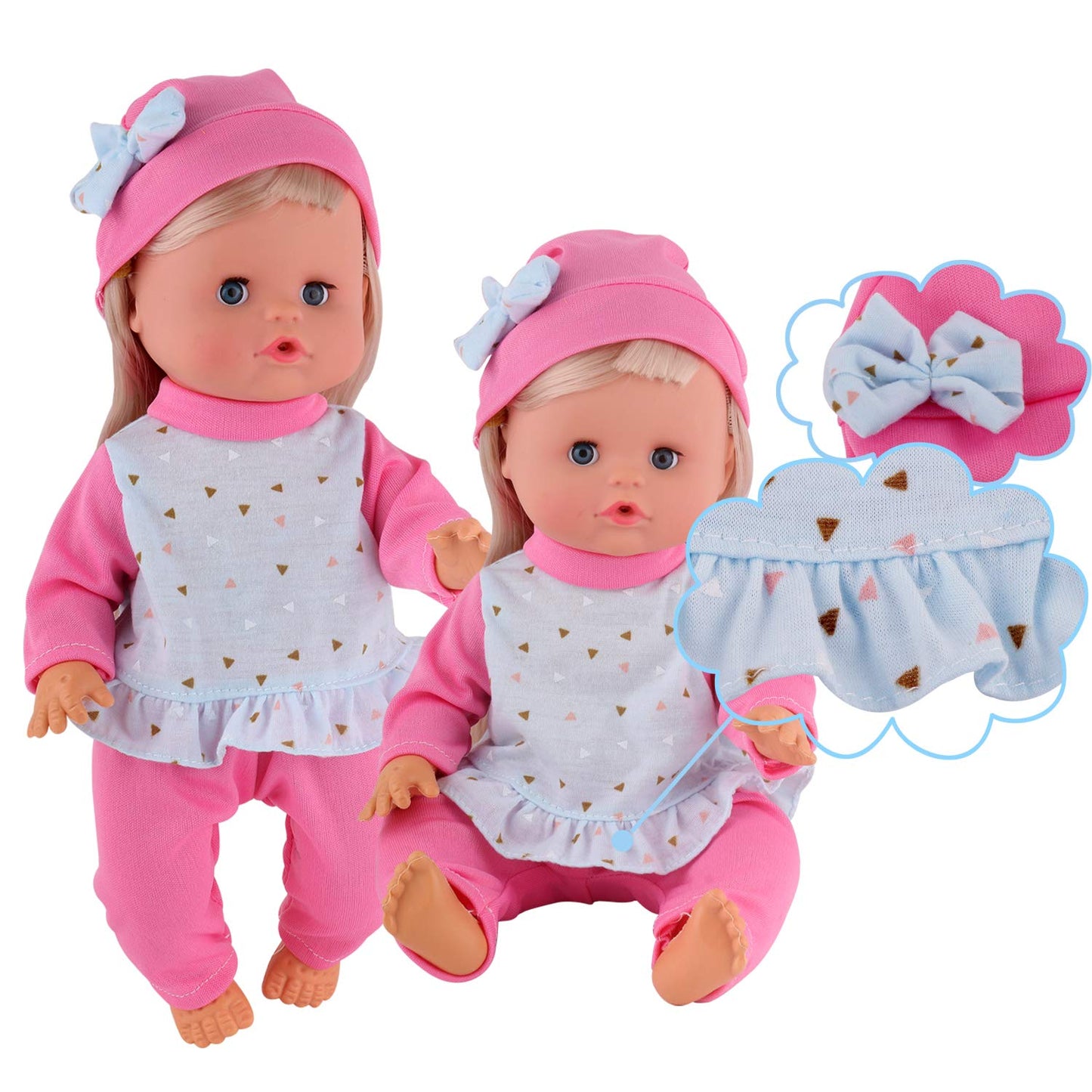 Baby Doll Clothes Accessories- 6 Sets for 9-10-11 Inch Alive Baby Doll,Dress Reborn Newborn Doll Accessories Gown Costumes Outfits, Xmas Present Toy