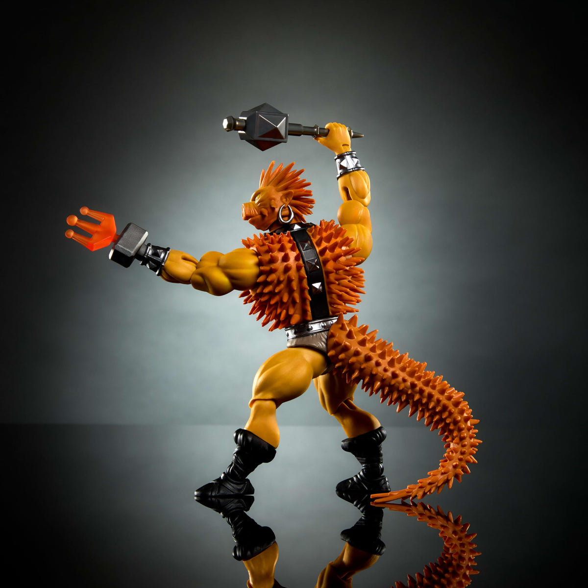 Masters of The Universe Poitos Origins Sketchbook Series 5.5 Inch Action Figure Fearsome 1980s Evil Warrior with Weapon and Removable Tail, JFX03
