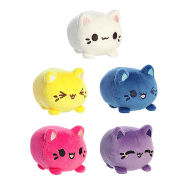 Aurora® Enchanting Tasty Peach® Meowchi Surprise Plush Stuffed Animal - Bright & Colorful Design for Room Decor - Perfect for Adults, Kids,