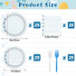 100 Pcs Back to School Party Supplies - Serves 25, Notebook Lined Paper Disposable Tableware, Includes Paper Plates, Napkins, and Plastic Forks