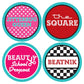 Big Dot of Happiness 50's Sock Hop - 1950s Rock N Roll Party Funny Name Tags - Party Badges Sticker Set of 12