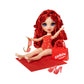 Rainbow High Swim & Style Ruby, Red 11" Fashion Doll with Shimmery Wrap to Style 10+ Ways, Removable Swimsuit, Sandals, Fun Play Accessories. Kids Toy