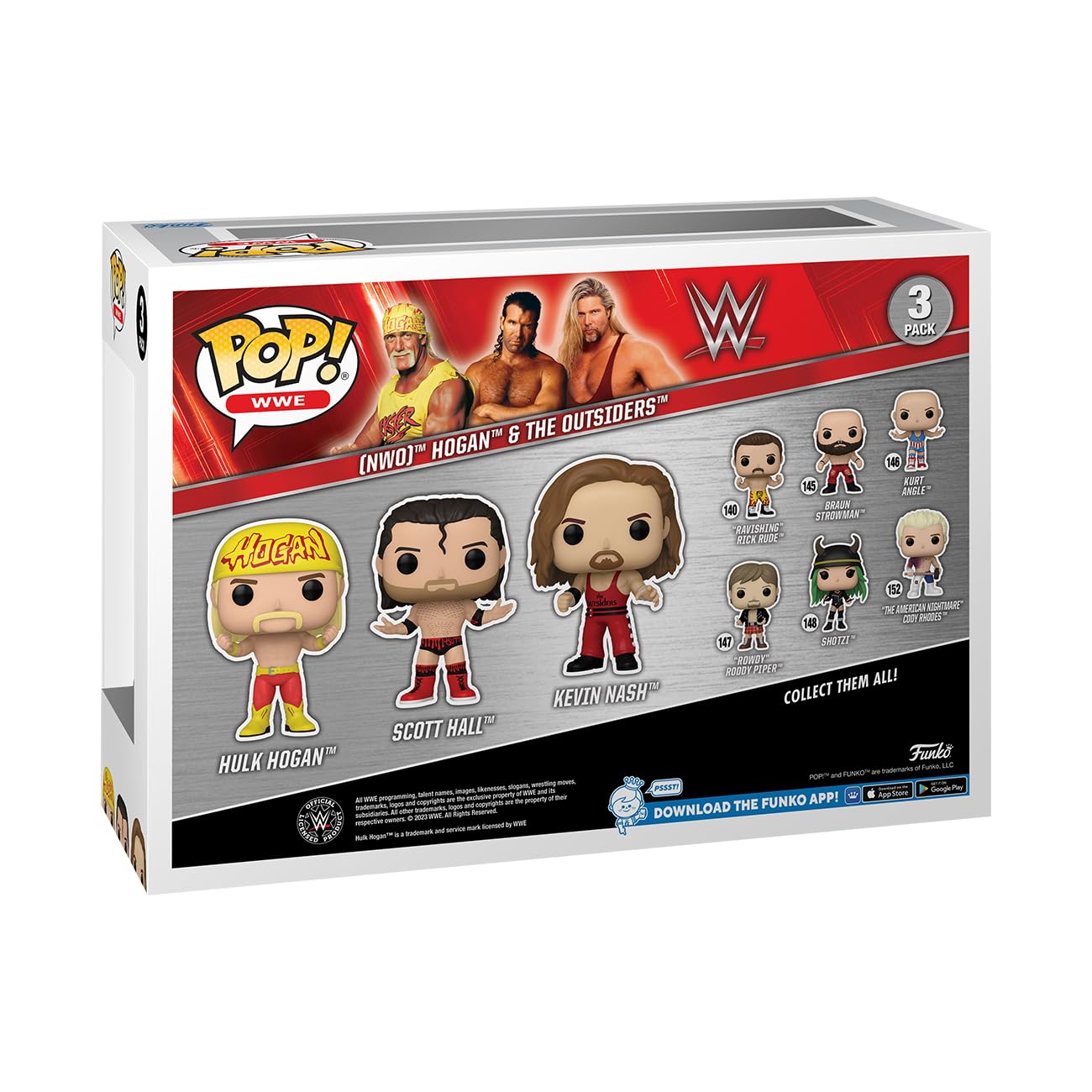 Funko POP! WWE: Hulk Hogan & Outsiders, 3-Pack - Collectable Vinyl Figure - Gift Idea - Official Merchandise - for Kids & Adults - Sports Fans - Model