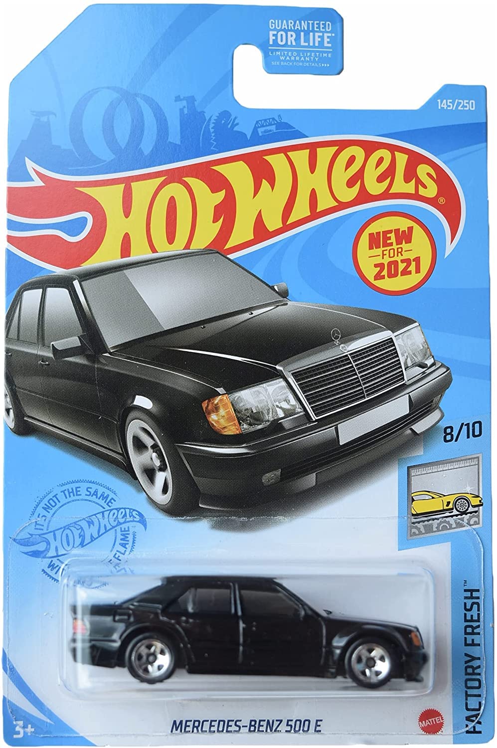 Hot Wheels Mercedes Benz 500 E, [Black] Factory Fresh 8/10