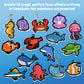 Artnedu 3D Art Kit-Magic Puffy Paint Kit,Kids Crafts,15 Mess-Free Paint by Number Craft for Kids,Ocean Theme,Best Gift for Girls & Boys Age 4, 5, 6