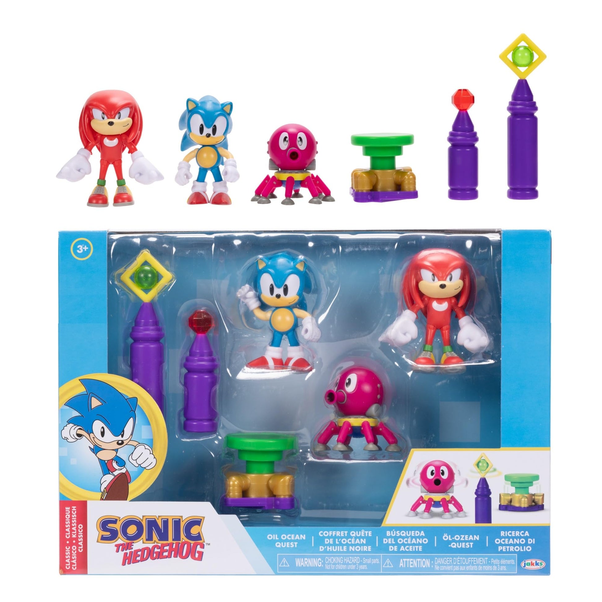 JAKKS Pacific Sonic The Hedgehog Action Figure 2.5" Oil Ocean Diorama