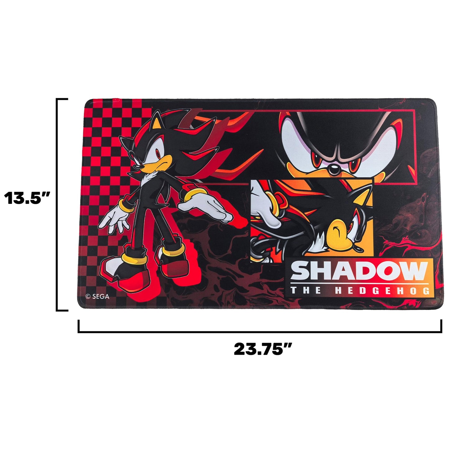 KESS: Sonic: Playmat - Modern Shadow - 23.75 x 13.5 Neoprene, Non-Slip, Tabletop Accessory, Comfort-Protection, Card-Board-Dice-RPG Games, Mouse Pad