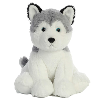 Aurora® Cuddly Husky Stuffed Animal - Cozy Comfort - Endless Snuggles - Gray 14 Inches