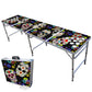 PARTYPONG 8-Foot Folding Beer Pong Table w/Cup Holes - Dia de Los Muertos Edition