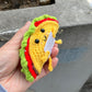 PLWalker Emotional Support Taco Nuggets Plush, Crochet Emotional Support Dumplings, Knitted Doll Fries Inspirational Gift Ornament (Taco with Legs)
