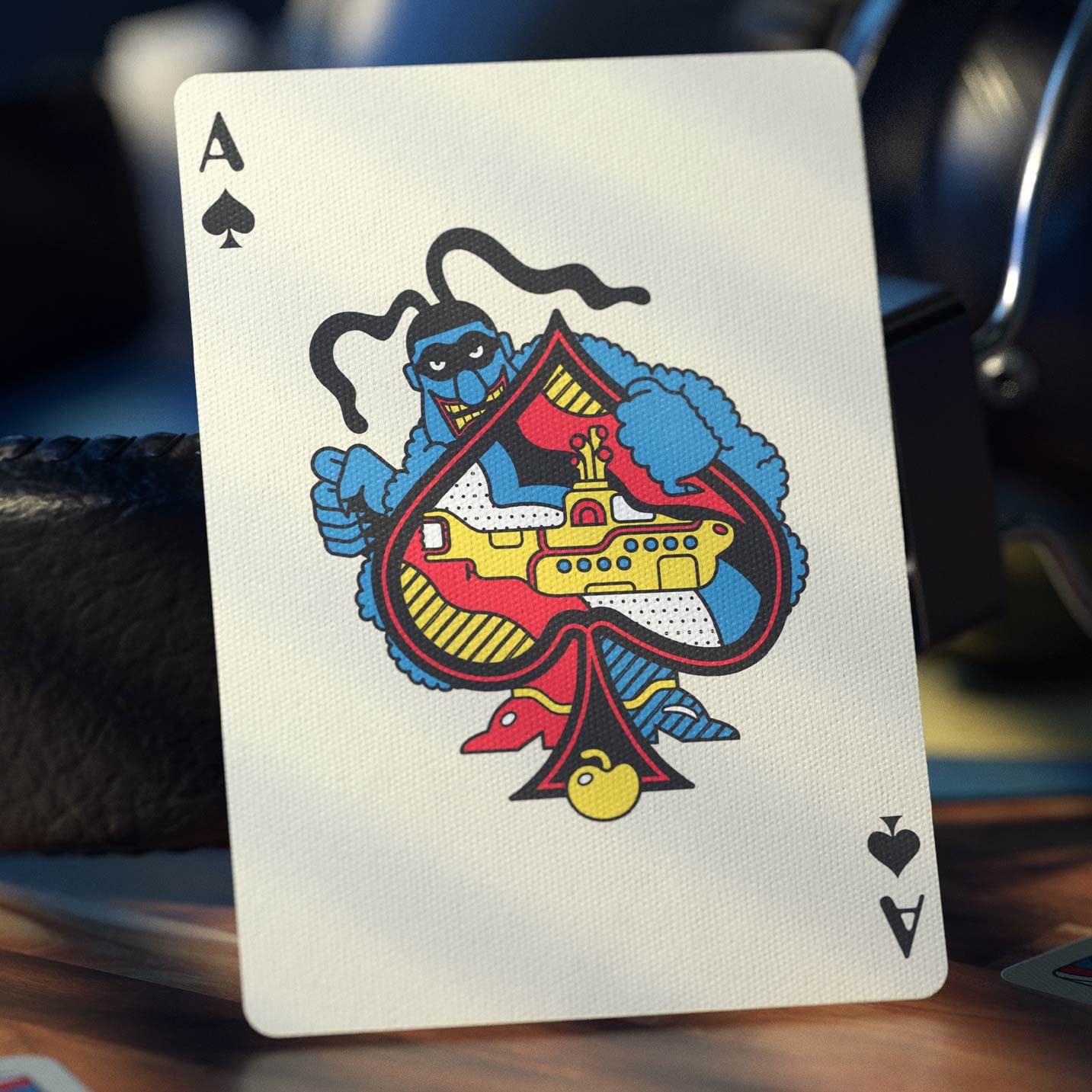 theory11 Yellow Submarine Playing Cards - Beatles Movie Theme Poker Deck with Custom Artwork, Magic, Cardistry, Game Night Gift for Music Fans, Card