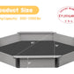 85''x78''x9'' Octagon Sandbox with Cover for Kids Outdoor Play, Wood Large Sandpit with 4 Benches, Quick Easy Install, US. Patented