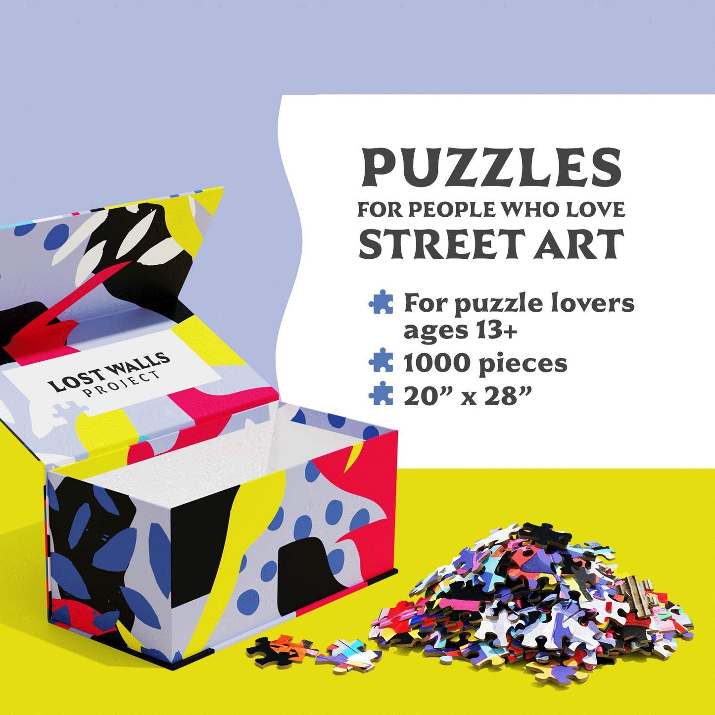 Lost Walls Project Jigsaw Puzzles, 1000 Pieces, Butterfly Hug