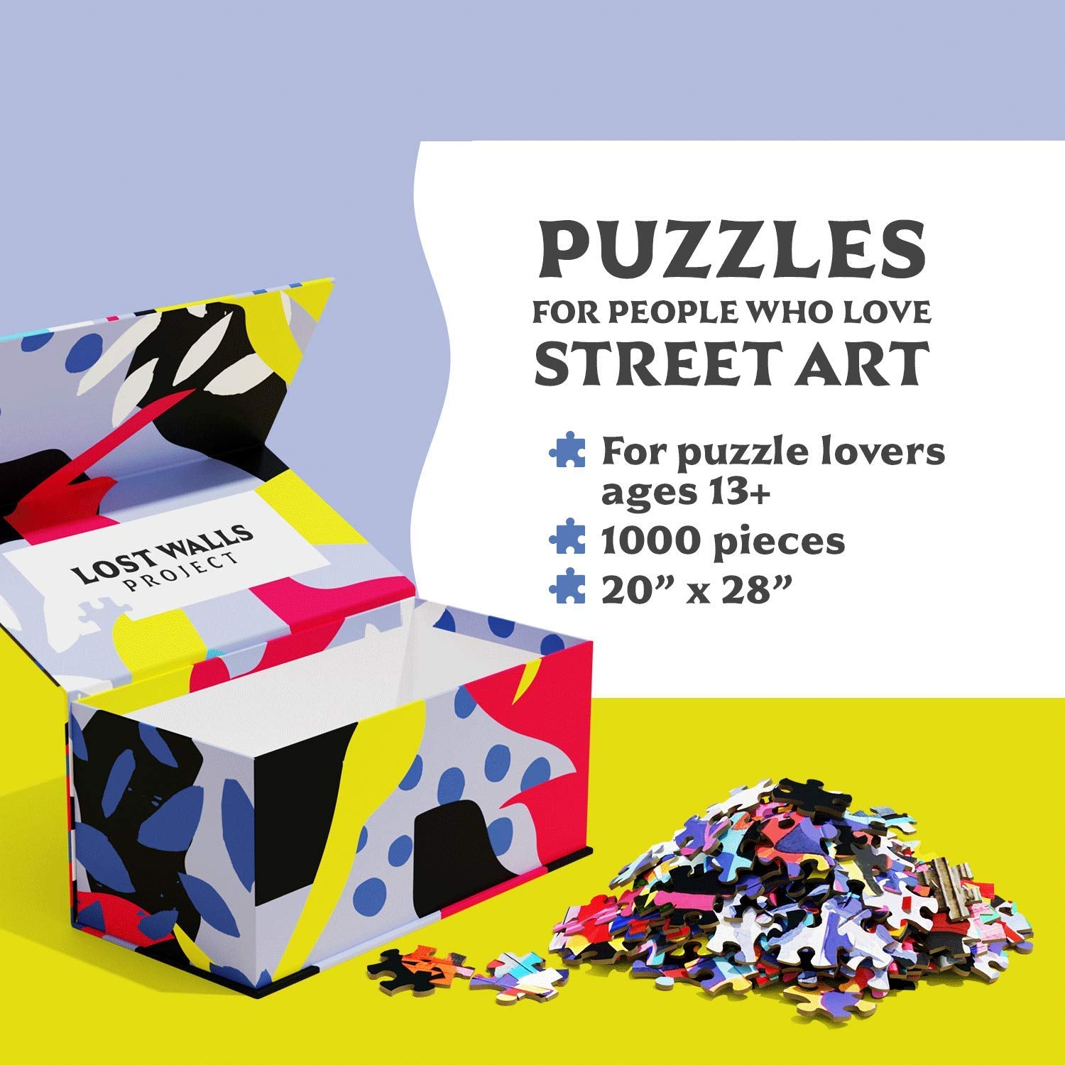 Lost Walls Project Jigsaw Puzzles, 1000 Pieces, Butterfly Hug