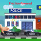 UXRPTU Police Car Toys for Boys 3 4 5 6 7 with Sirnes Sound and Light 1:20 Plastic Openable Door Friction Powered Car Toy for Kids Toddlers Boys Gifts