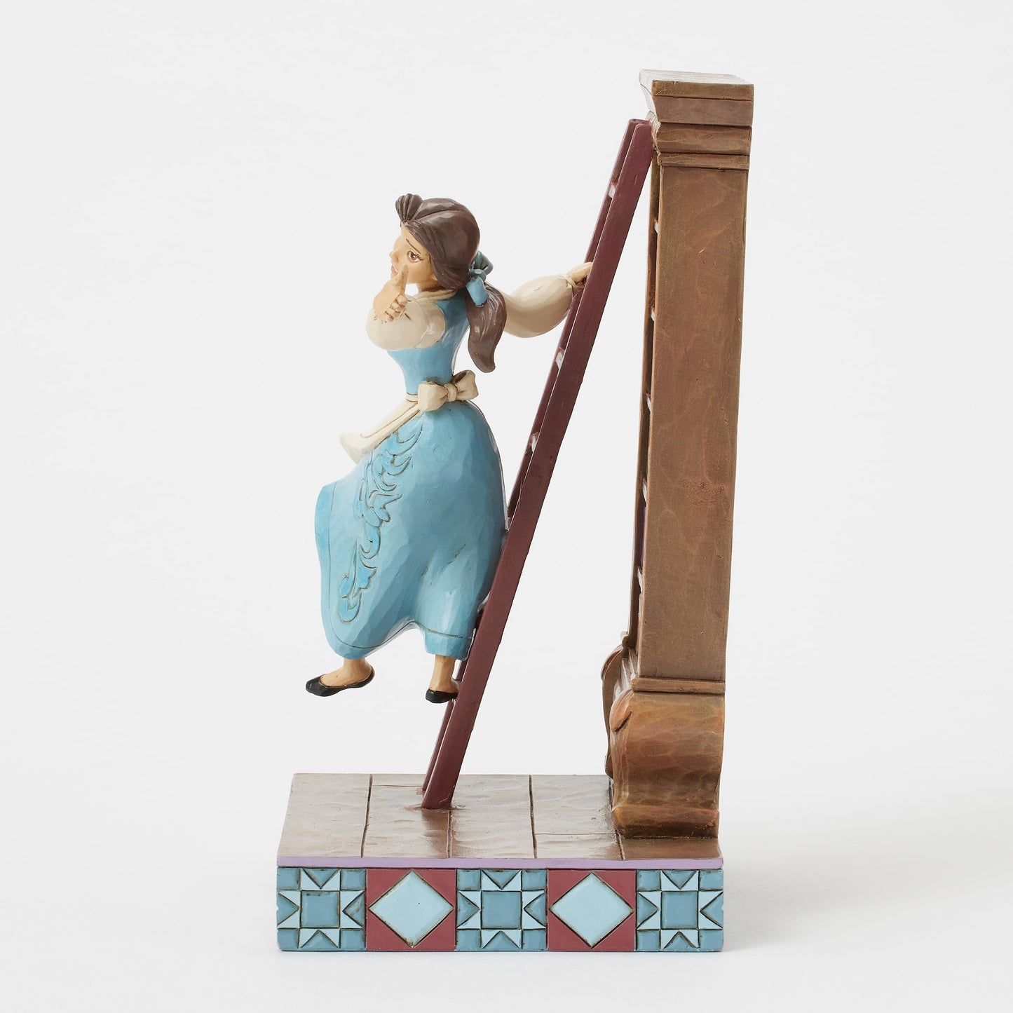 Enesco Disney Traditions by Jim Shore Beauty and the Beast Belle with Bookshelf Figurine, 7.63 Inch, Multicolor