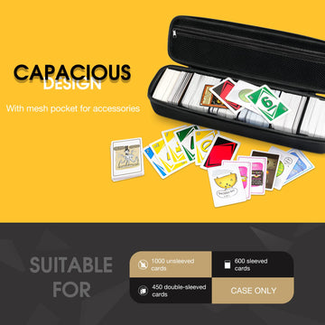 ProCase Trading Card Storage Case with 5 Dividers, Carrying Case Store 1200 Cards Durable Playing Card Game Travel Box Top Loader for MTG, Cards