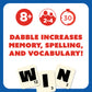 Dabble® Word Game | Fast-Paced Family Board Game | Enhances Spelling and Vocabulary for All Ages | Spell the First Five Words | Award-Winning