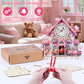 Rnfinewow 3D Wooden Puzzles for Adults, 3D Puzzle Sweetheart House Clock Kit (with Pendulum), 3D Puzzles for Adults Home Decor DIY Clock Puzzle Gifts