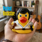 3 Inch DUCKY CITY Rock n Roll Rubber Duck [Sealed, Floats Upright] for Jeeps Music Singer Bath Toy for Kids and Toddlers, Baby Safe Funny Duck Gift