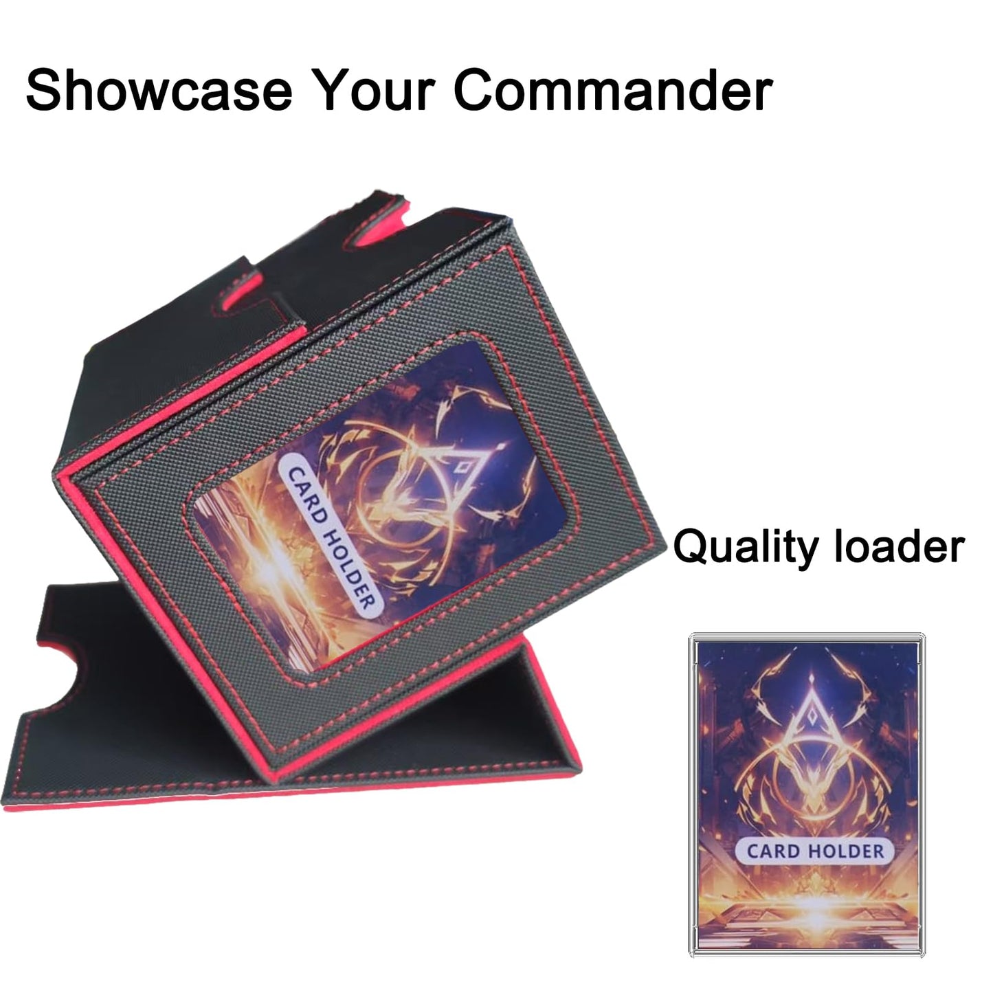 CMFYlive Card Deck Box for Commander deck box MTG Deck Box Gamegenic Deck Box Fits 100+ Double Sleeved Cards Magic Commander Card Storage Box with 2